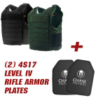 Highcom Trooper Tac XL Plate Carrier And 2 Chase LVL IV 4S17 Plate Bundle