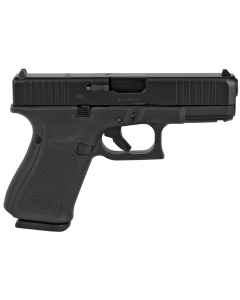 Glock G19 Gen 5 MOS Compact 9mm 15+1 4.02" Black GMB Barrel, Black nDLC MOS Cut/Serrated Slide, Black Polymer Frame w/Picatinny Rail, Black Textured w/Interchangeable Backstrap Grip, Ambidextrous