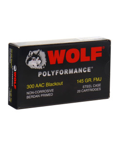 Wolf 145gr FMJ 300blk Steel Case 