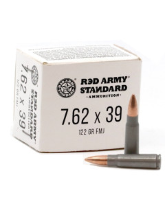 Red Army 122gr 7.62x39 FMJ Steel Case