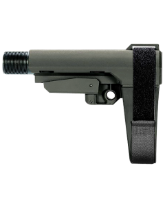 SB Tactical SBA3 X 5 Position Adjustable Brace - Brace Only, No Tube - Stealth Gray