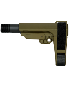 SB Tactical SBA3 X 5 Position Adjustable Brace - Brace Only, No Tube - OD Green