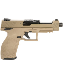 Taurus 1-TX22C15UF-CK TX22 Competition 22 LR 16+1 5.40" Matte Black Bull/Steel/Threaded Barrel, Flat Dark Earth Aluminum/Optic Cut