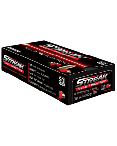 Ammo Inc Streak Visual (Red) 380 ACP 100gr TMC 50rd Box