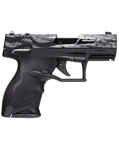 Taurus TX22C T.O.R.O. Compact Frame 22 LR 10+1 3.60" Matte Black Threaded Barrel, Engraved Distressed USA Flag Optic Ready