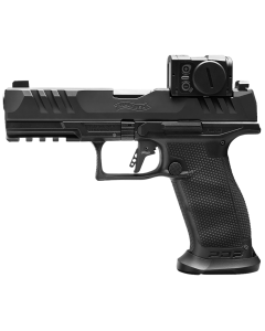 Walther PDP 9mm 18+1, 4.50" Polygonal Rifling Barrel, Optic Ready Serrated Steel Slide, Aimpoint Acro Red Dot