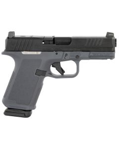 Ruger RXM 9mm 15+1, 4" Black FNC Nitride Steel Barrel, Black FNC Nitride Optic Ready/Serrated Alloy Steel Slide, Stealth Gray Polymer Frame w/Accessory Rail, Stealth Gray Magpul Enhanced Grip