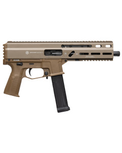 Grand Power SP10A3 Stribog 10mm Auto 20+1 8" Black Threaded Barrel, Flat Dark Earth Cerakote, Aluminum/Polymer Receiver w/Picatinny Rail, rear Picatinny Rail, FDE Polymer Grip, Ambidextrous
