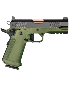 JACOB GREY FIREARMS TWC9 9mm Luger 17+1 4.25" Black Bull Barrel, Black Optic Ready/Serrated Steel Slide, Duty Green Aluminum Frame w/Beavertail & Picatinny Rail