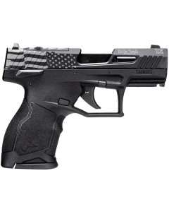 Taurus TX22C Compact Frame 22 LR 13+1 3.60" Matte Black Alloy Steel Barrel, Black w/US Flag, "We The People" Optic Ready