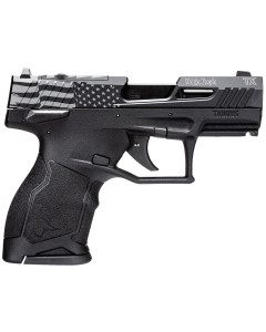 Taurus TX22 Compact Frame 22 LR 10+1 3.60" Matte Black Alloy Steel Barrel, Black w/US Flag, "We The People" Optic Ready