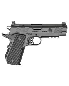 Springfield Armory  1911 TRP AOS Carry 45 ACP 7+1 4.25" Black Match Grade Barrel, Black Cerakote Optic Ready/Serrated Carbon Steel Slide & Frame w/Beavertail & Picatinny Rail, VZ Hydra G10 Grip, 3 Mags