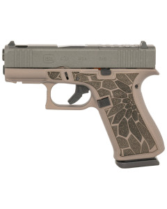 Glock G43X Sports South Exclusive Slim Sub-Compact 9mm Luger 10+1 3.41" Black GMB Barrel, Black Cerakote Steel Serrated Slide, Gold Cerakote Polymer Frame w/Front Rail, Black/Gold Textured Grip