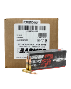 Barnes 300 Blackout 120gr JHP 200rd Case