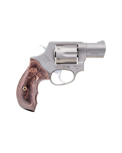 Taurus 856 Revolver - Stainless Steel | 38 Spl +P | 2" Barrel | 6rd | Smooth Walnut Wood Grip