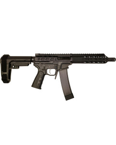 Wraithworks WARSCORP9 Side-charging AR Pistol - Black | 9mm | 8.5" Barrel | 7" M-LOK Rail | SBA3 Brace | Accepts Scorpion Mags