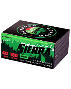 Sierra Outdoor Master 40 S&W 180gr JHP 20rd Box