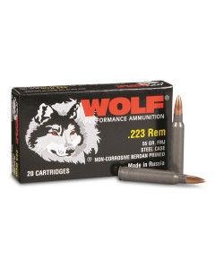 Wolf Steel Case Poly FMJ 223 55GR FMJ 500rd Case