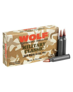 Wolf Steel Case 223 55GR FMJ 500RD CASE