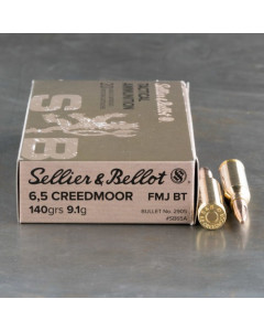 Sellier & Bellot 6.5 Creedmoor 140gr FMJBT