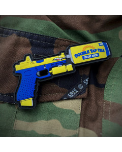 Dangerous Goods Double Tap Tea Suppressor PVC Morale Patch