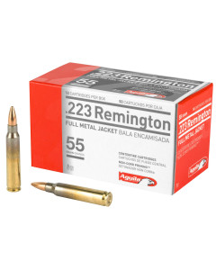 Aguila Ammunition Rifle, 223 Rem, 55 Grain, Full Metal Jacket, 50 Round Box 1E223110