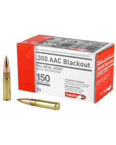 Aguila Ammunition 300 Blackout, 150 Grain, Full Metal Jacket, 50 Round Box 1E300110