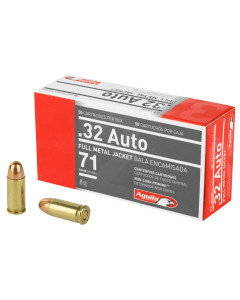 Aguila Ammunition Pistol, 32 ACP, 71 Grain, Full Metal Jacket, 50 Round Box 1E322110