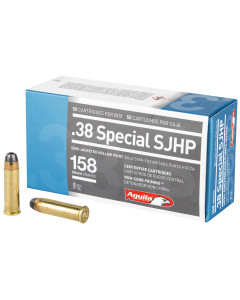 Aguila Ammunition Pistol, 38 Special, 158Gr, Semi Jacketed Hollow Point, 50 Round Box 1E382520
