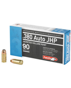 Aguila Ammunition Pistol, 380ACP, 90Gr, Jacketed Hollow Point, 50 Round Box 1E802112