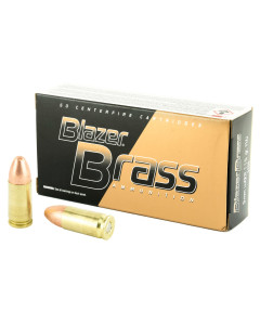 Blazer Ammunition Blazer Brass, 9mm, 115 Grain, Full Metal Jacket, 50 Round Box 5200
