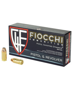 Fiocchi Ammunition Centerfire Pistol, 380ACP, 90 Grain, Jacketed Hollow Point, 50 Round Box 380APHP