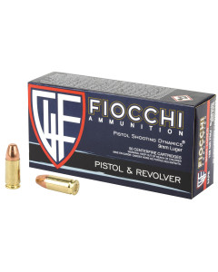 Fiocchi Ammunition Centerfire Pistol, 9MM, 158 Grain, Full Metal Jacket, Subsonic, 50 Round Box 9APE