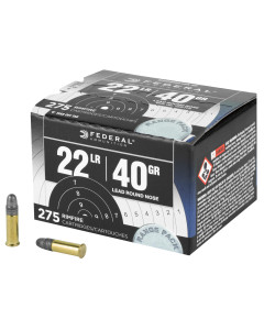 Federal Range & Field, 22LR, 40 Grain, Lead Round Nose, 275 Round Box 729