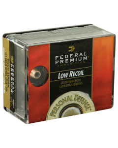 Federal Personal Defense, Hydra-Shok, 9MM, 135 Grain, Jacketed Hollow Point, Low Recoil, 20 Round Box PD9HS5H