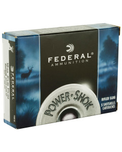 Federal PowerShok Ammunition, 10Ga 3.5", 1.75oz, Rifled Slug Hollow Point,5 Round Box F103FRS