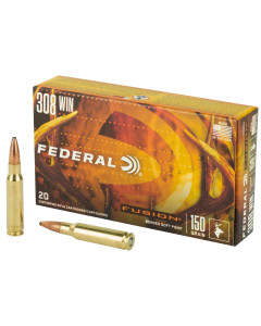 Federal Fusion, 308WIN, 150 Grain, Boat Tail, 20 Round Box F308FS1