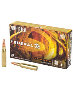 Federal Fusion, 7MM-08, 140 Grain, Boat Tail, 20 Round Box F708FS1