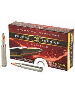 Federal Premium, 30-06, 165 Grain, Sierra GameKing Boat Tail Soft Point, 20 Round Box P3006D