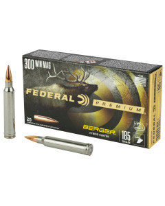 Federal Premium, Berger Hybrid Hunter, 300 Win, 185 Grain, 20 Round Box P300WBCH1
