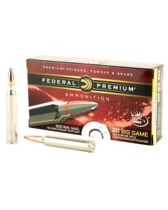 Federal Premium, 300 WIN MAG, 180 Grain, Nosler Partition, 20 Round Box P300WD2
