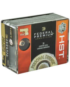 Federal Premium Personal Defense, 380 ACP, 99 Grain, HST, 20 Round Box P380HST1S