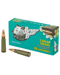 Fime Group Bear, 7.62X39, 196 Grain, Bi-Metal Case, Full Metal Jacket, Subsonic, 20 Round Box ASUB762FMJ