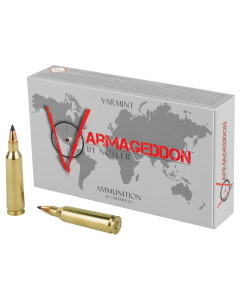 NOSLER Varmageddon, 22-250 Remington, 55 Grain, Flat Base Tipped, 20 Round Box 65155