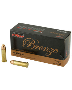 PMC Bronze, 38 Special, 132 Grain, Full Metal Jacket, 50 Round Box 38G