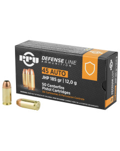 Prvi Partizan Handgun Defense, 45 ACP, 185Grain, Jacketed Hollow Point, 50 Round Box PPD45