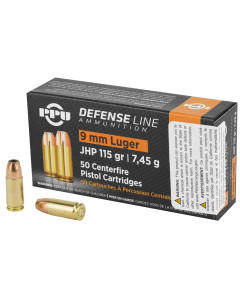 Prvi Partizan Handgun Defense, 9MM, 115Grain, Jacketed Hollow Point, 50 Round Box PPD91
