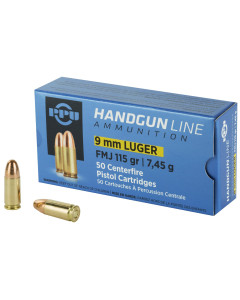 Prvi Partizan Pistol, 9MM, 115 Grain, Full Metal Jacket, 50 Round Box PPH9F1
