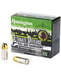 Remington Ultimate Defense, 380ACP, 102 Grain, Brass Jacketed Hollow Point, 20 Round Box 28937