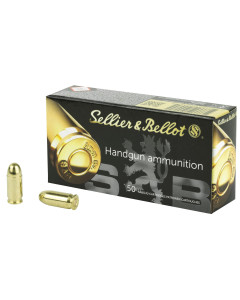 Sellier & Bellot Pistol, 380ACP, 92 Grain, Full Metal Jacket, 50 Round Box SB380A